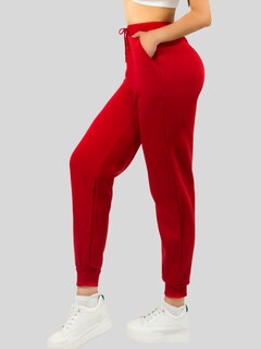 Foto 4 | Pants Mujer Jogger De Dama Cargo Pantalón Casual Jogger Dama Material Aterciopelado Pant-051 Rojo Patalones De Chandal