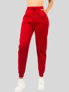 Foto 5 | Pants Mujer Jogger De Dama Cargo Pantalón Casual Jogger Dama Material Aterciopelado Pant-051 Rojo Patalones De Chandal