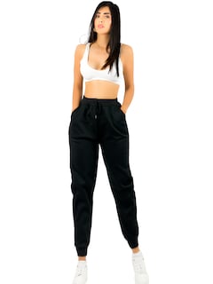 Foto 1 | Pants Mujer Jogger De Dama Cargo Pantalón Casual Jogger Dama Material Aterciopelado Pant-051 Negro Patalones De Chandal