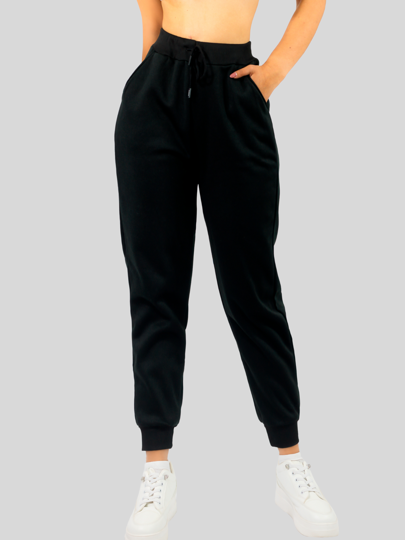 Foto 7 pulgar | Pants Mujer Jogger De Dama Cargo Pantalón Casual Jogger Dama Material Aterciopelado Pant-051 Negro Patalones De Chandal