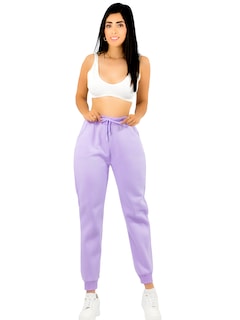 Foto 1 | Pants Mujer Jogger De Dama Cargo Pantalón Casual Jogger Dama Material Aterciopelado Pant-051 Lila Patalones De Chandal