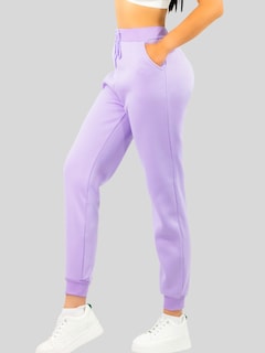 Foto 4 | Pants Mujer Jogger De Dama Cargo Pantalón Casual Jogger Dama Material Aterciopelado Pant-051 Lila Patalones De Chandal