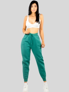 Foto 2 | Pants Mujer Jogger De Dama Cargo Pantalón Casual Jogger Dama Material Aterciopelado Pant-051 Verde Patalones De Chandal