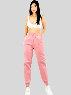 Foto 2 | Pants Mujer Jogger De Dama Cargo Pantalón Casual Jogger Dama Material Aterciopelado Pant-051 Rosa Patalones De Chandal