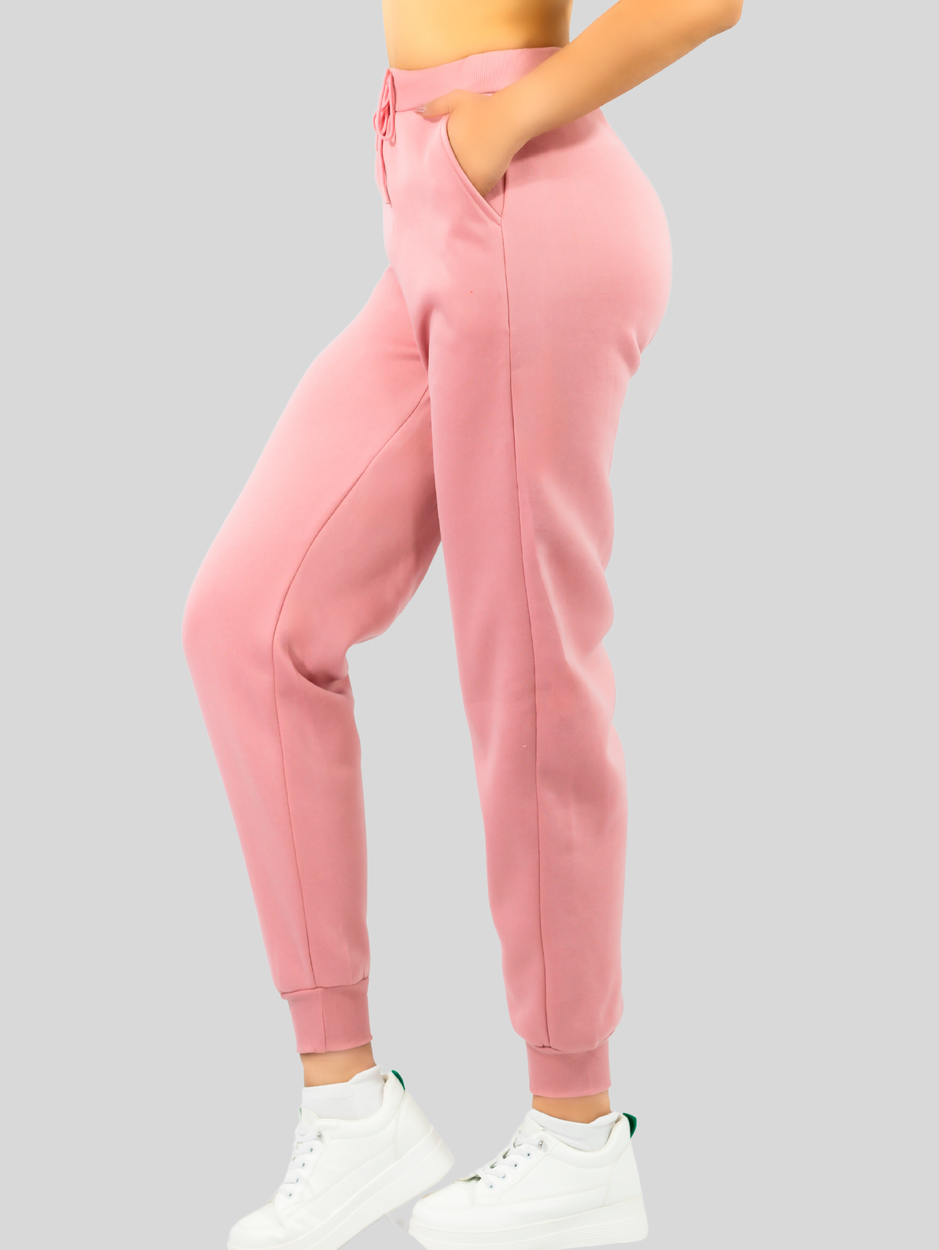 Foto 5 pulgar | Pants Mujer Jogger De Dama Cargo Pantalón Casual Jogger Dama Material Aterciopelado Pant-051 Rosa Patalones De Chandal