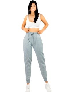 Foto 1 | Pants Mujer Jogger De Dama Cargo Pantalón Casual Jogger Dama Material Aterciopelado Pant-051 Gris Claro Patalones D