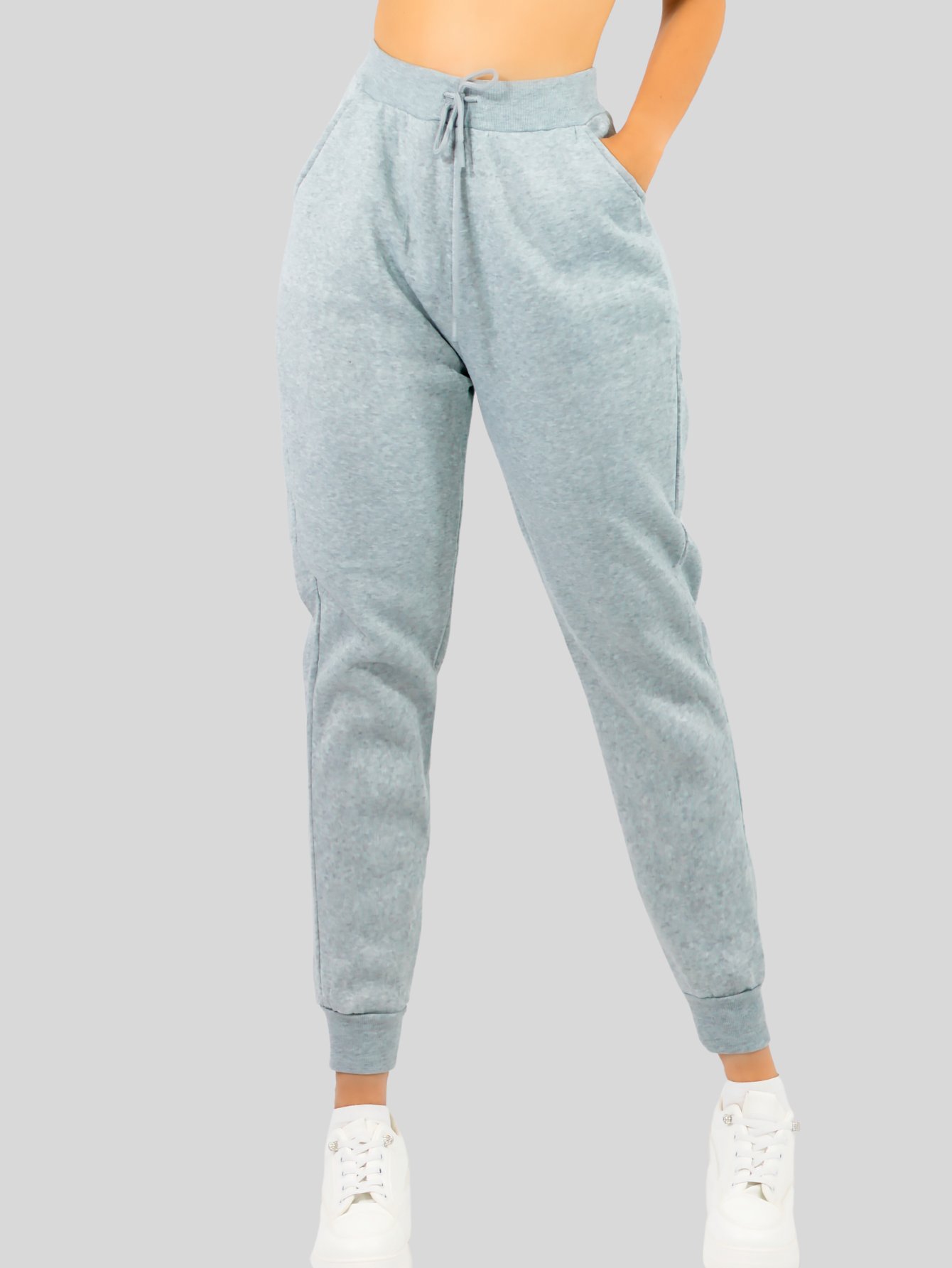 Foto 7 pulgar | Pants Mujer Jogger De Dama Cargo Pantalón Casual Jogger Dama Material Aterciopelado Pant-051 Gris Claro Patalones D