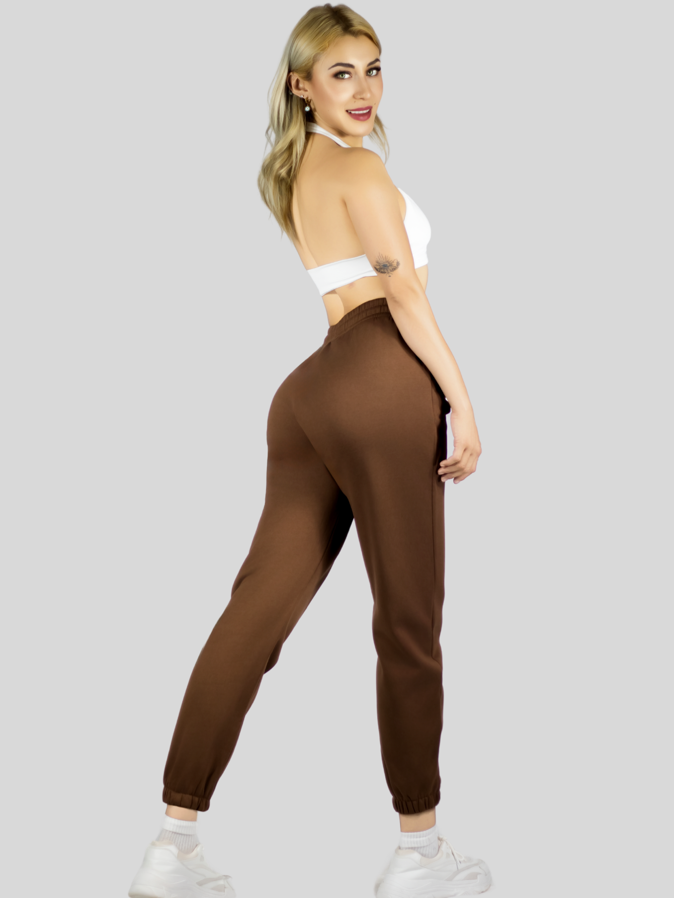 Foto 6 pulgar | Pants Mujer Jogger De Dama Cargo Pantalón Casual Jogger Dama Material Aterciopelado Pant-055 Cafe Patalones De Chan