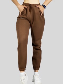 Foto 6 | Pants Mujer Jogger De Dama Cargo Pantalón Casual Jogger Dama Material Aterciopelado Pant-055 Cafe Patalones De Chan