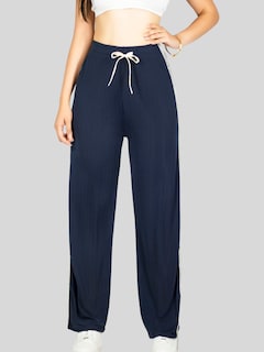 Foto 5 | Pants Mujer Corte Ancho Pant-056 Gris Oscuro Diseño Moderno Y Fresco Para Verano