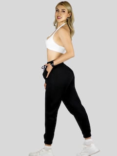Foto 5 | Pants Mujer Jogger De Dama Cargo Pantalón Casual Jogger Dama Material Aterciopelado Pant-055 Negro Patalones De Ch