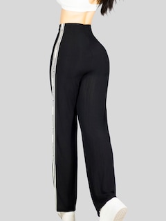 Foto 6 | Pants Mujer Corte Ancho Pant-056 Negro Diseño Moderno Y Fresco Para Verano