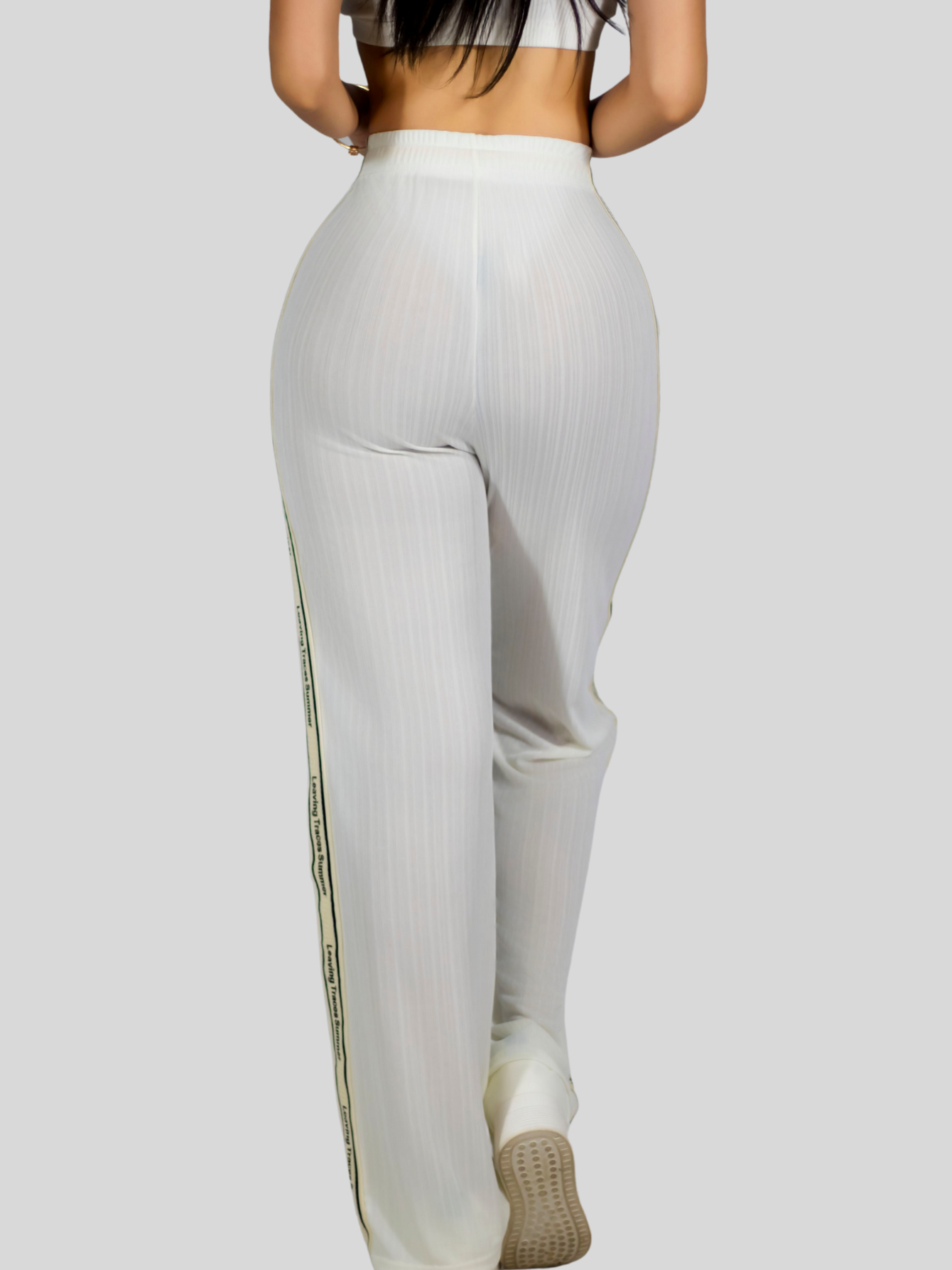 Foto 6 | Pants Mujer Corte Ancho Pant-056 Blanco Diseño Moderno Y Fresco Para Verano