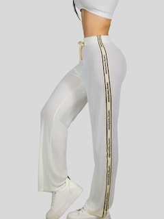 Foto 7 | Pants Mujer Corte Ancho Pant-056 Blanco Diseño Moderno Y Fresco Para Verano