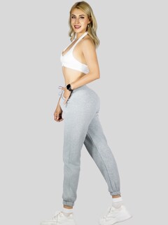 Foto 5 | Pants Mujer Jogger De Dama Cargo Pantalón Casual Jogger Dama Material Aterciopelado Pant-055 Gris Claro Patalones