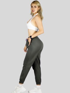 Foto 5 | Pants Mujer Jogger De Dama Cargo Pantalón Casual Jogger Dama Material Aterciopelado Pant-055 Gris Oscuro Patalones