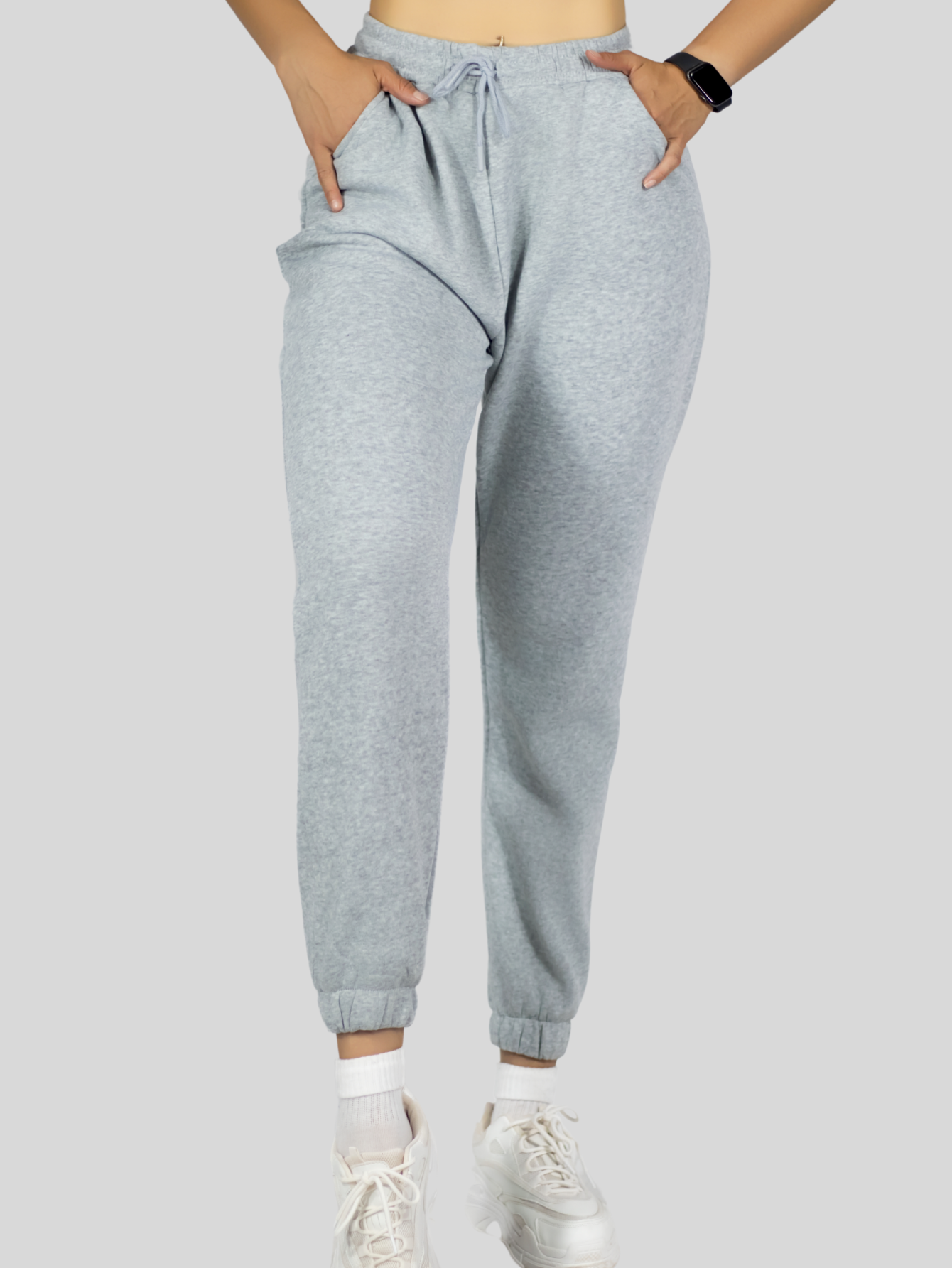 Foto 6 | Pants Mujer Jogger De Dama Cargo Pantalón Casual Jogger Dama Material Aterciopelado Pant-055 Gris Claro Patalones