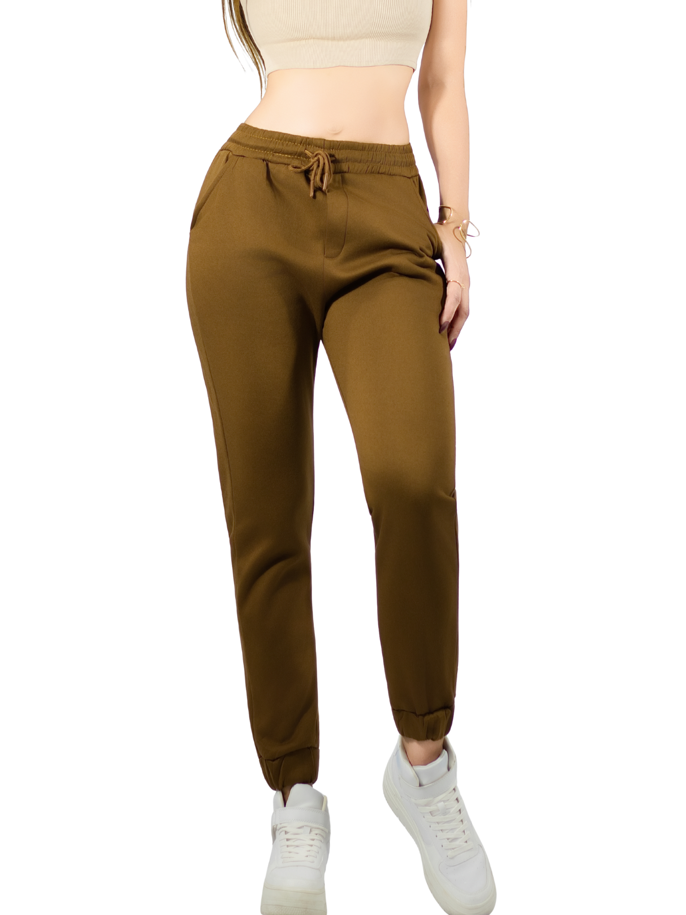 Foto 2 pulgar | Pants Mujer Pantalones Anchos Casual O Elgante Pant-046 Café Pans Stretch