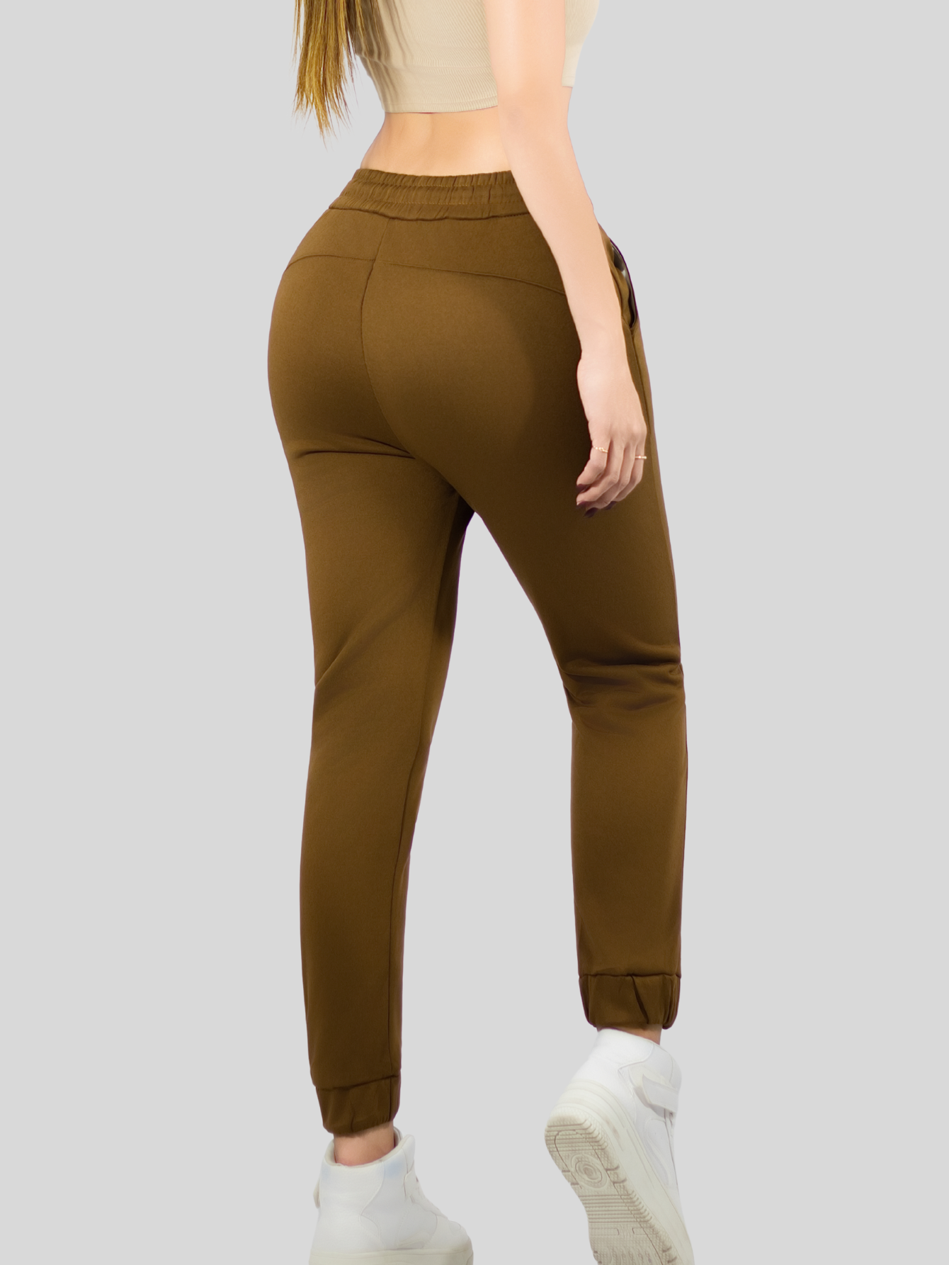 Foto 6 pulgar | Pants Mujer Pantalones Anchos Casual O Elgante Pant-046 Café Pans Stretch