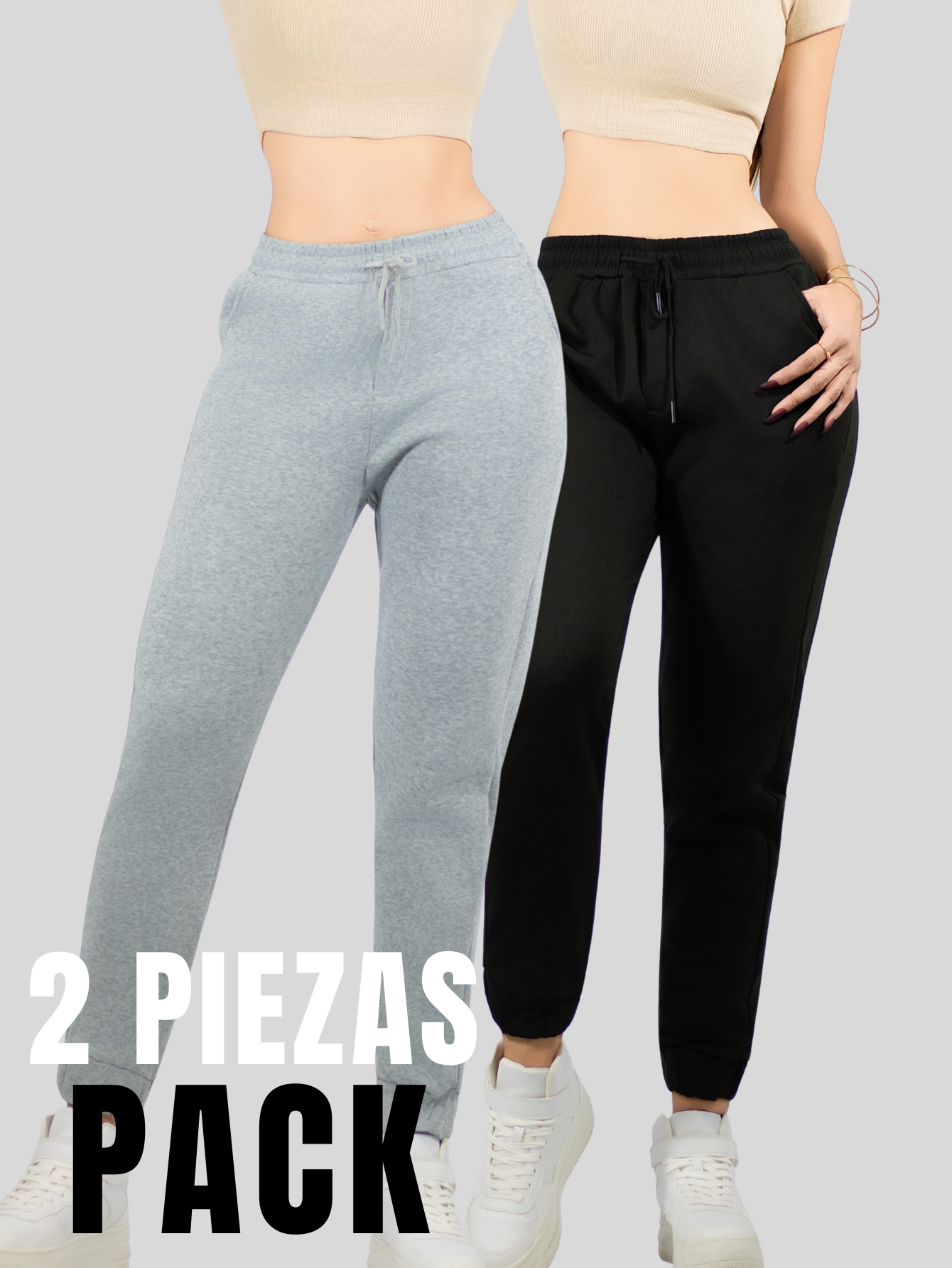 Foto 5 | Pack De 2 Pants De Mujer Pantalones Anchos Casual O Elgante Pant-046-px2 Variedad De Colores  Pans Stretch