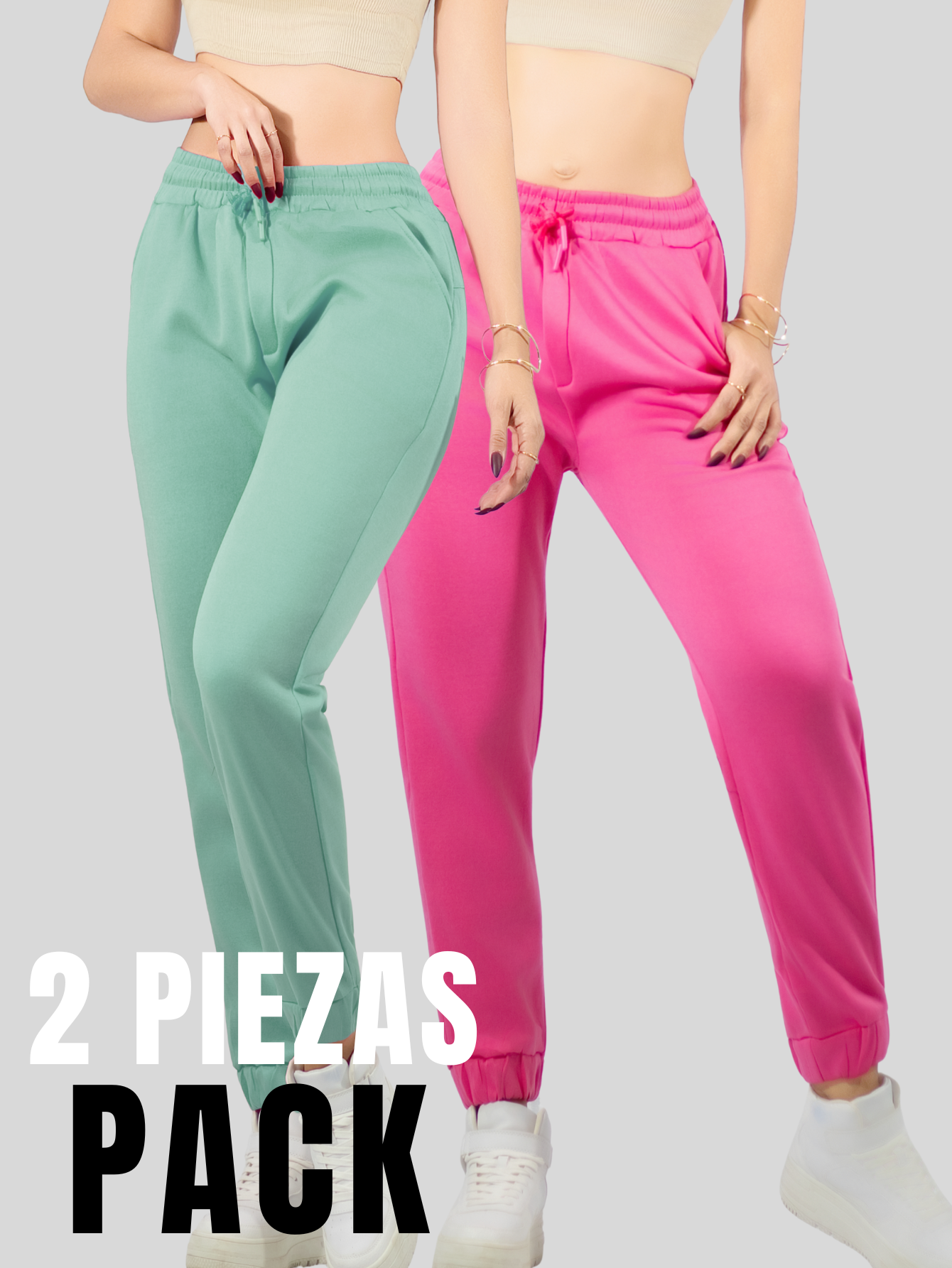 Foto 6 pulgar | Pack De 2 Pants De Mujer Pantalones Anchos Casual O Elgante Pant-046-px2 Variedad De Colores  Pans Stretch