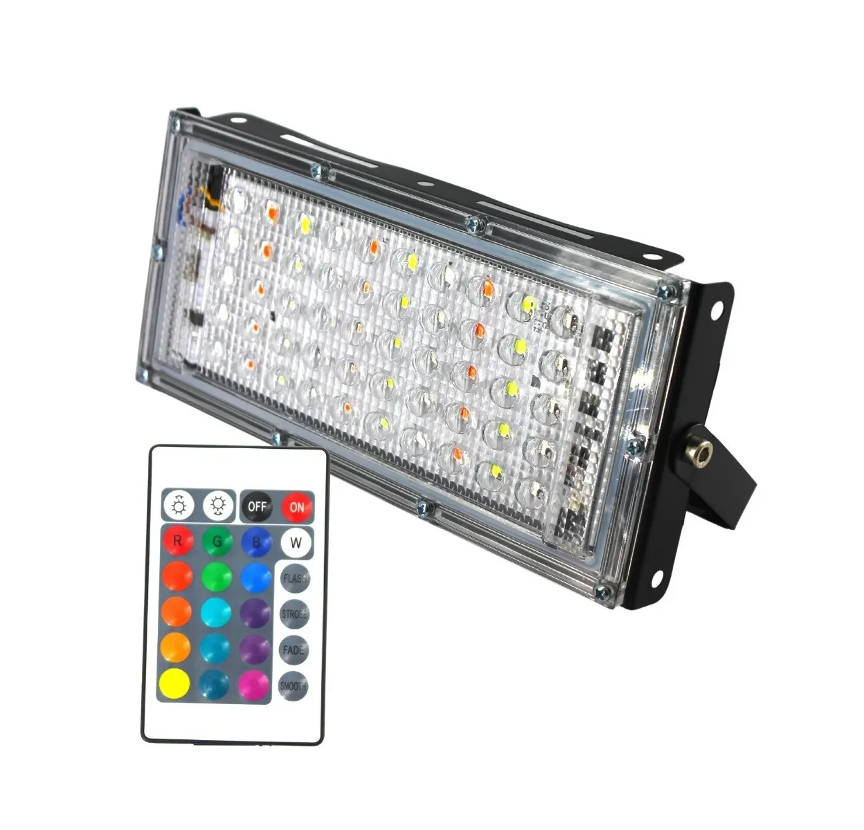 Foto 3 pulgar | Reflector Led Multicolor 50w Rgb C/control Megaluz (450w) Eo Safe Imports Esi-286 Color Negro