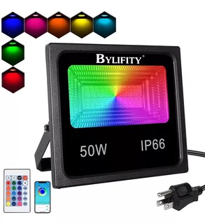 Foto 3 | Reflector Led Rgb de 50w Belug Ip66 para Exterior color Negro