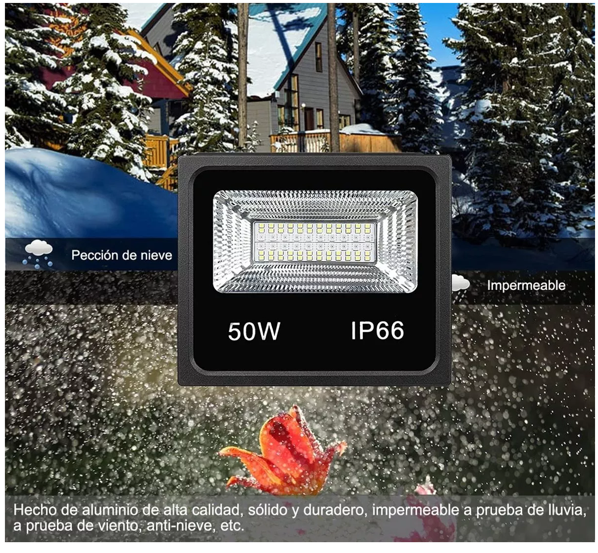 Foto 5 pulgar | Reflector Led Rgb de 50w Belug Ip66 para Exterior color Negro