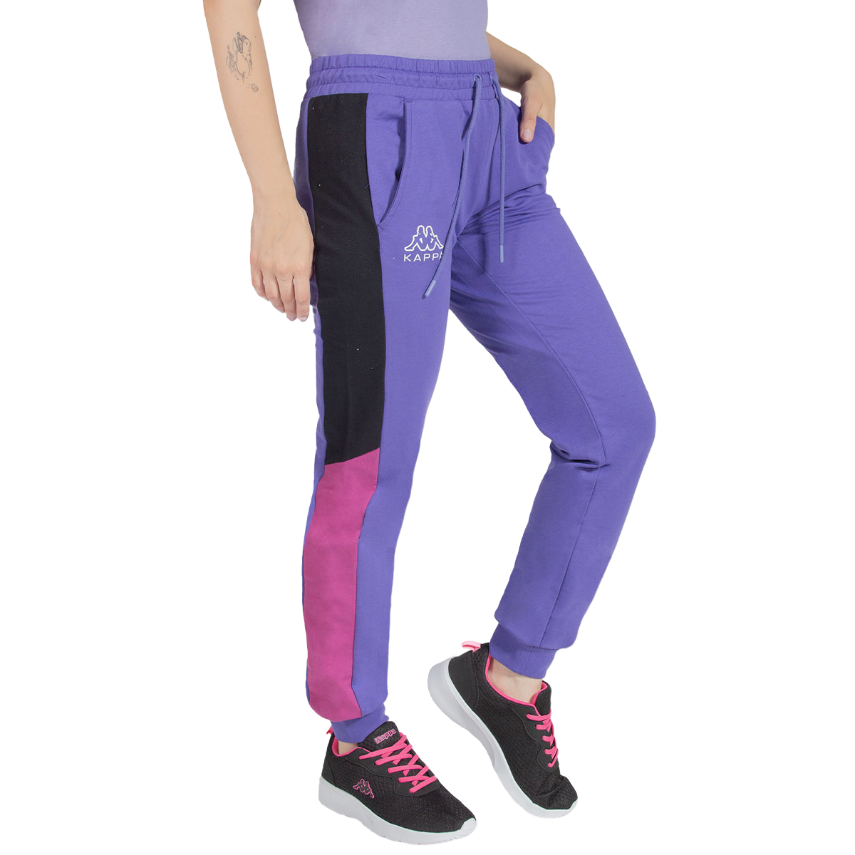 Foto 6 pulgar | Pants Kappa color Violeta para Mujer