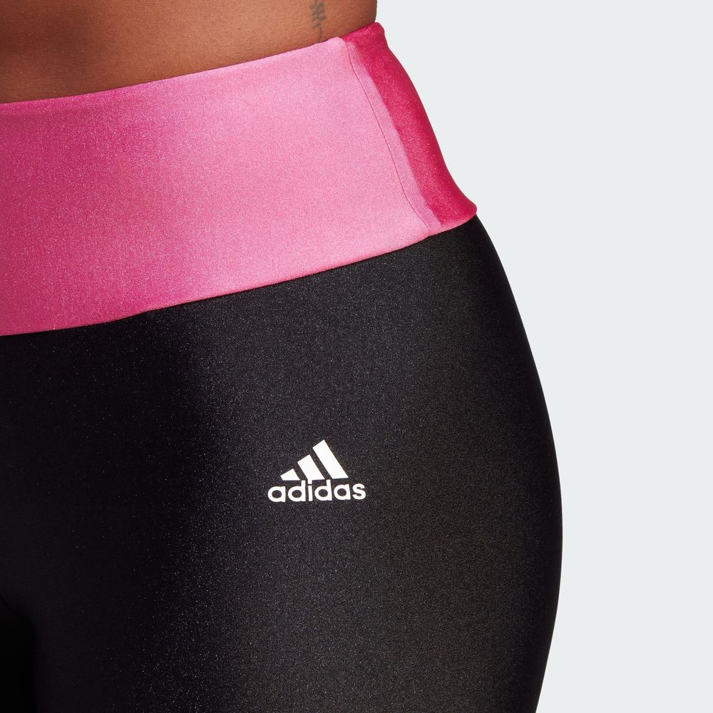 Foto 7 pulgar | Mallas Corte Alto Adidas Designed To Move Colorblock Negras para Mujer