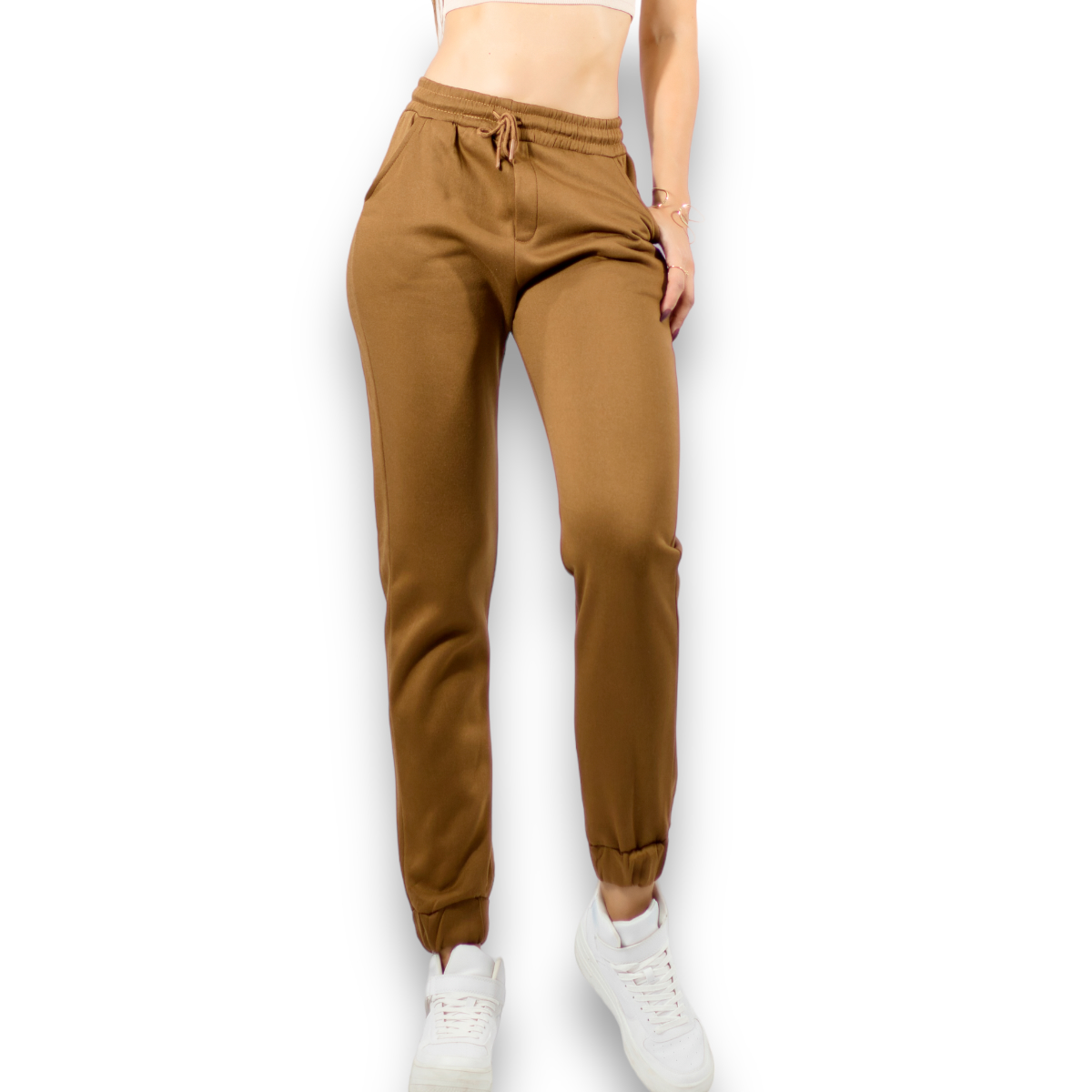 Foto 1 | Pants Jogger Pant-046 Cafés para Mujer