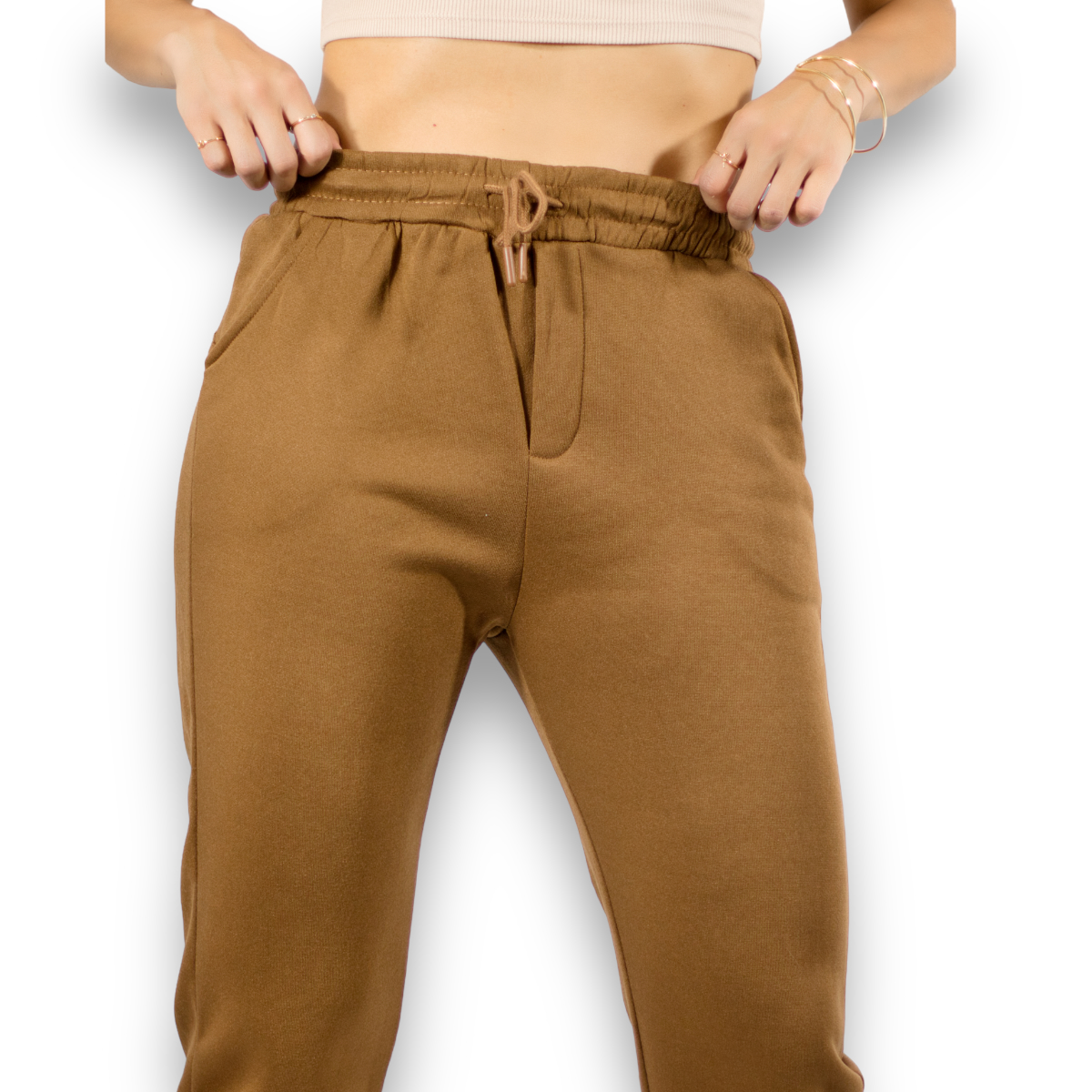 Foto 5 pulgar | Pants Jogger Pant-046 Cafés para Mujer