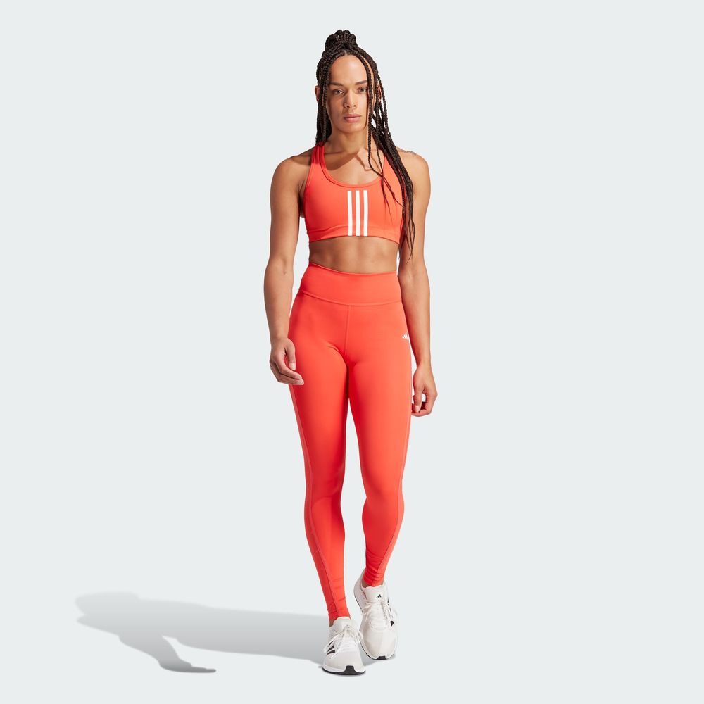 Foto 6 pulgar | Mallas Adidas Optime Mesh Largo Completo Rojas para Mujer
