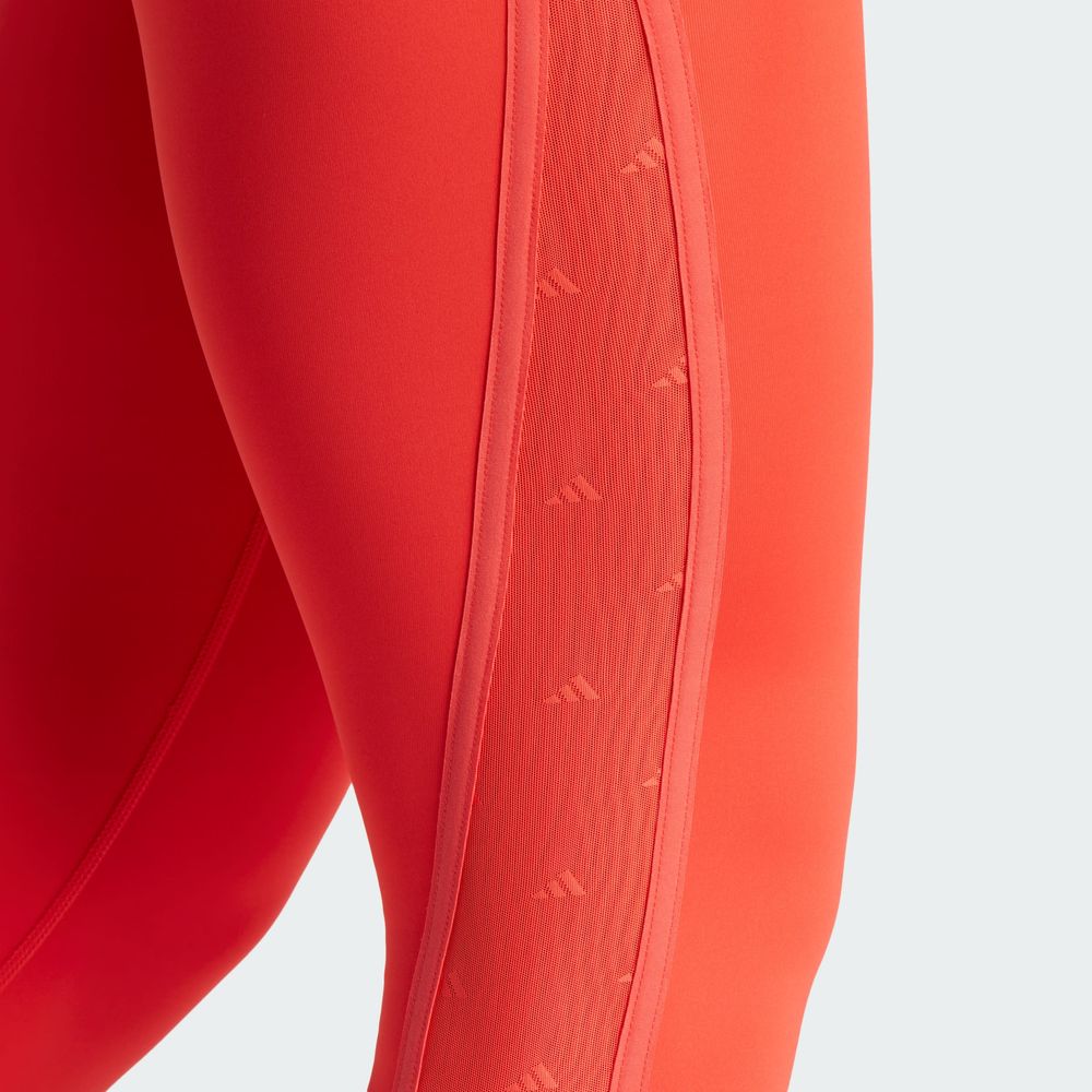 Foto 8 pulgar | Mallas Adidas Optime Mesh Largo Completo Rojas para Mujer