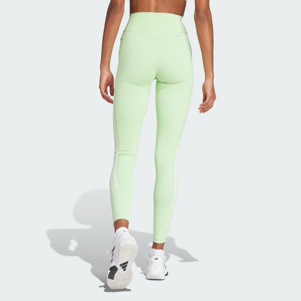 Foto 5 pulgar | Mallas Adidas Optime 3 Franjas Verdes para Mujer