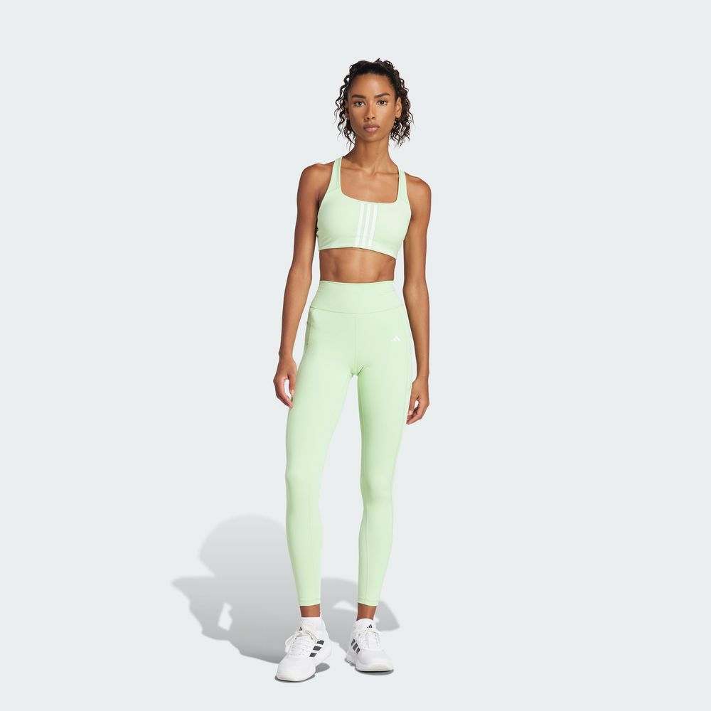 Foto 6 | Mallas Adidas Optime 3 Franjas Verdes para Mujer