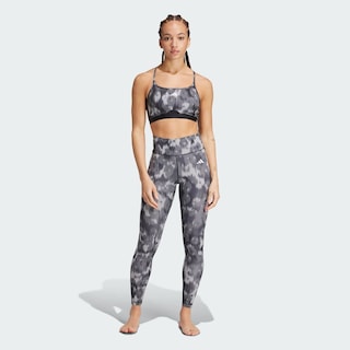 Foto 7 | Mallas Optime Essentials Estampado Floral Tie-dye Adidas Negro paraMujer