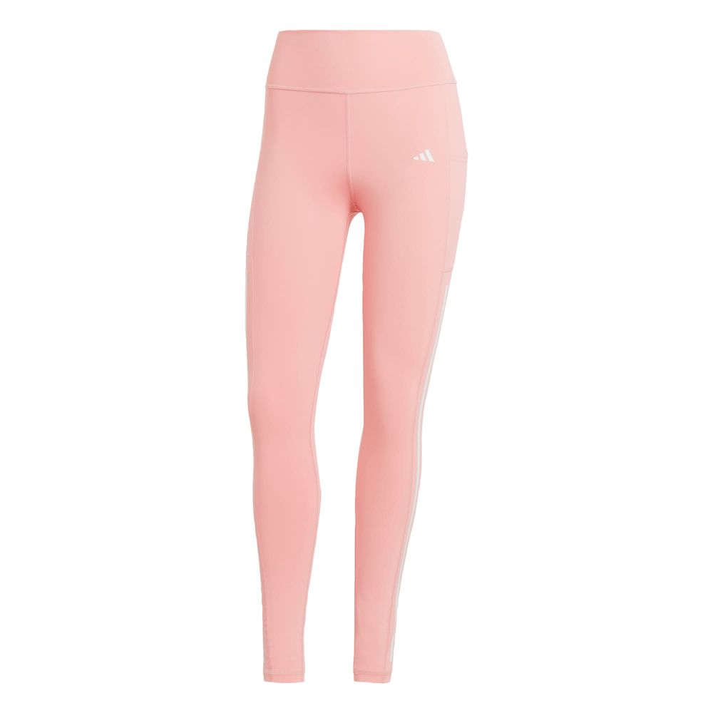 Mallas Optime 3 Franjas Largo Completo Adidas Rosa Mujer
