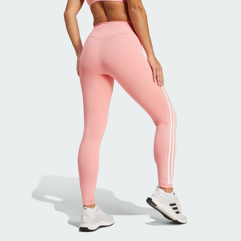 Foto 5 | Mallas Optime 3 Franjas Largo Completo Adidas Rosa Mujer