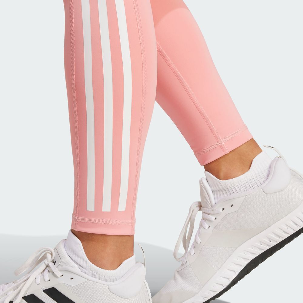 Foto 9 pulgar | Mallas Optime 3 Franjas Largo Completo Adidas Rosa Mujer