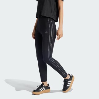Foto 4 | Mallas Essentials 3 Franjas Camuflaje Largo 7/8 Adidas Negro Mujer