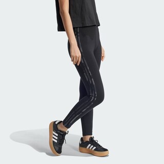 Foto 6 | Mallas Essentials 3 Franjas Camuflaje Largo 7/8 Adidas Negro Mujer