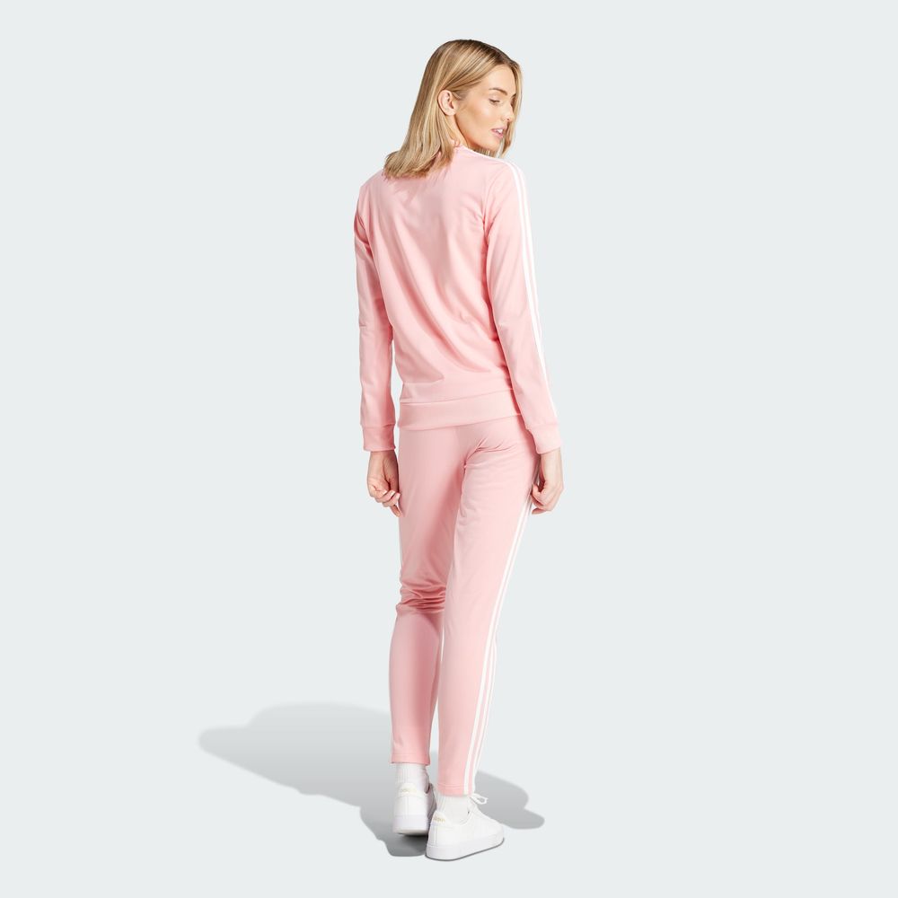 Foto 3 pulgar | Conjunto Essentials 3 Franjas Adidas Rosa Mujer
