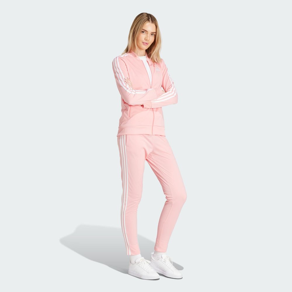 Foto 3 | Conjunto Essentials 3 Franjas Adidas Rosa Mujer