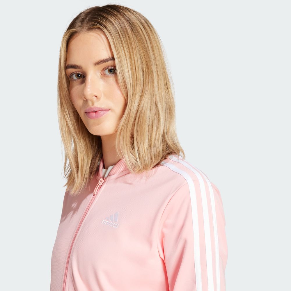 Foto 7 pulgar | Conjunto Essentials 3 Franjas Adidas Rosa Mujer
