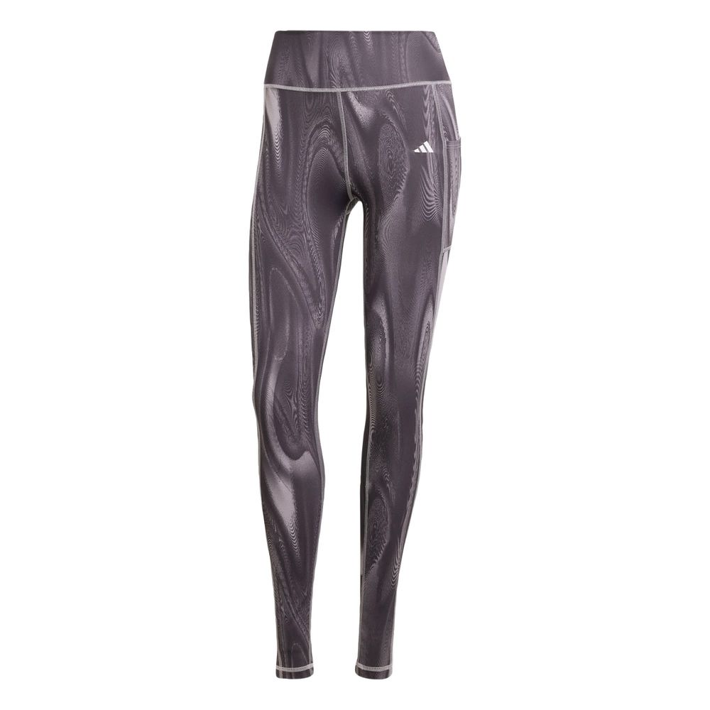 Foto 2 pulgar | Mallas Optime Estampadas Largo Completo Adidas Gris Mujer