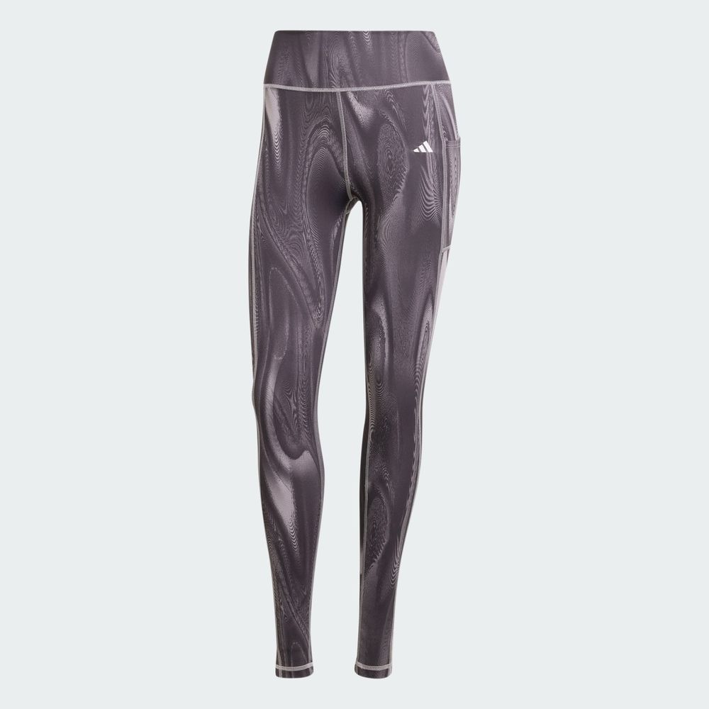Foto 4 pulgar | Mallas Optime Estampadas Largo Completo Adidas Gris Mujer