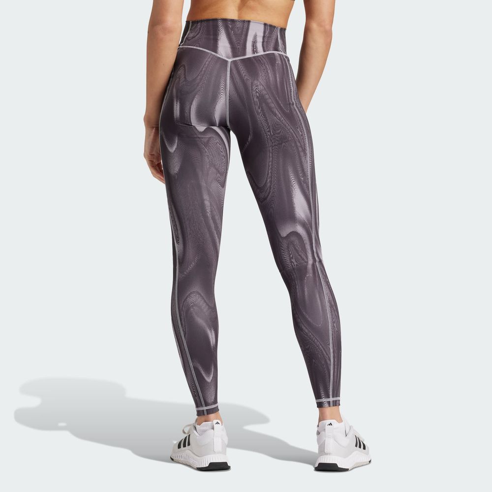 Foto 6 pulgar | Mallas Optime Estampadas Largo Completo Adidas Gris Mujer