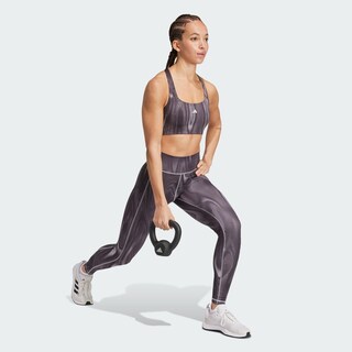 Foto 6 | Mallas Optime Estampadas Largo Completo Adidas Gris Mujer