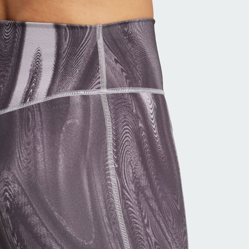 Foto 8 | Mallas Optime Estampadas Largo Completo Adidas Gris Mujer